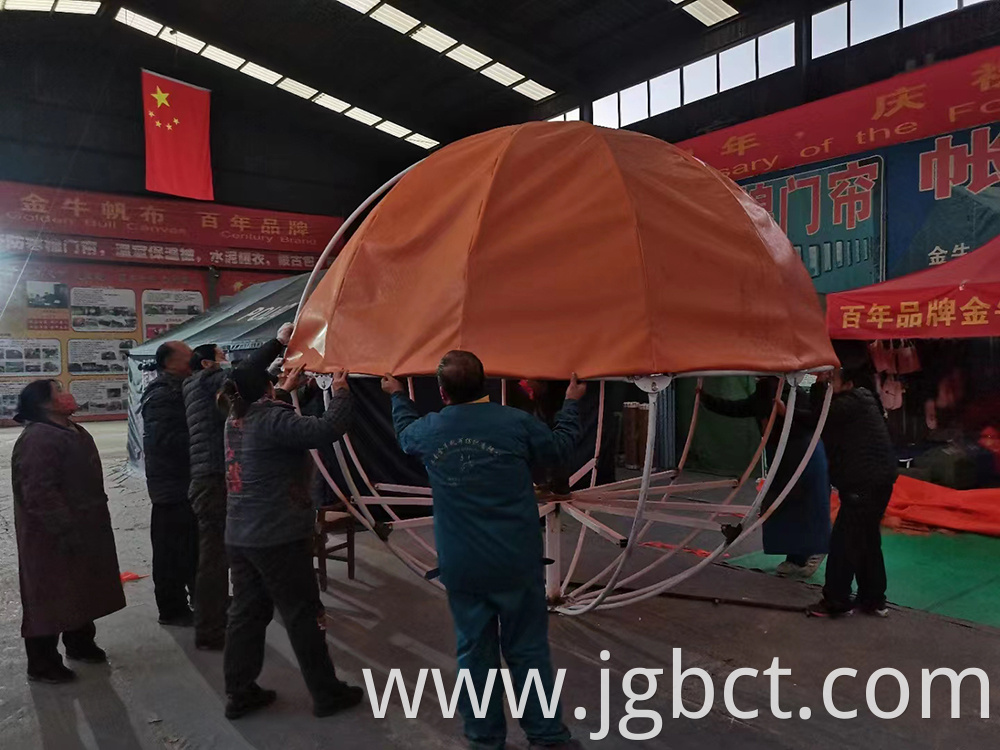 Customized Processing Of Wind Resistant Spherical Tents